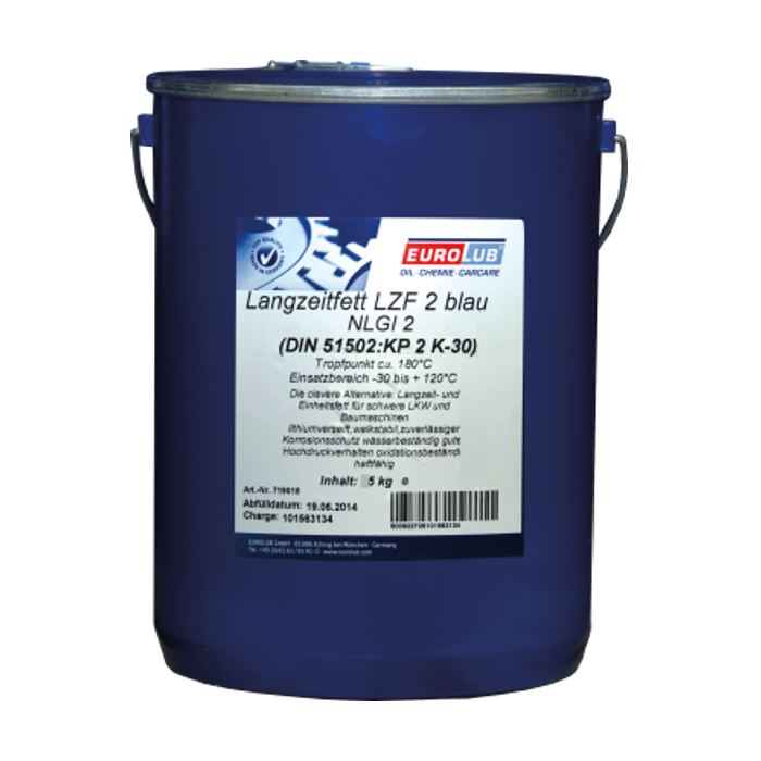 Eurolub Schmierfett Langzeitfett LZF 2 Blau / 5kg