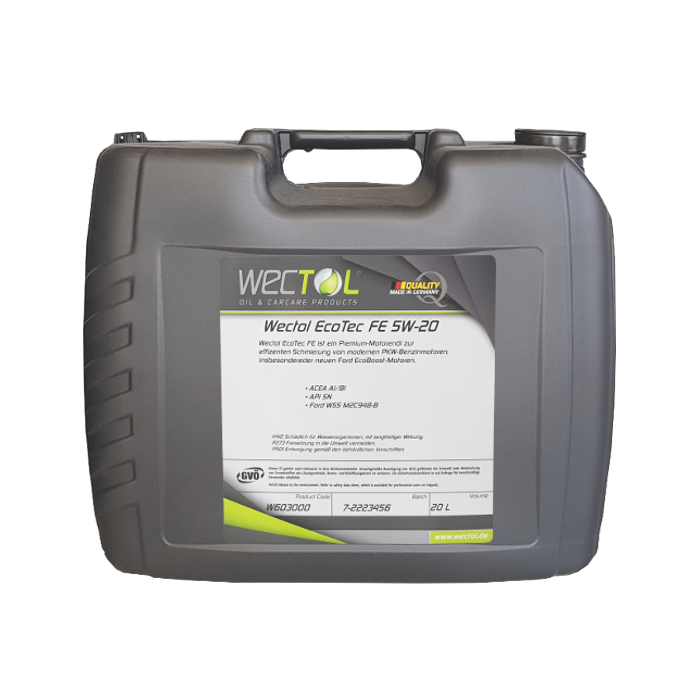 Wectol Motoröl 5W20 Ecotec FE 5W-20 / 20 Liter