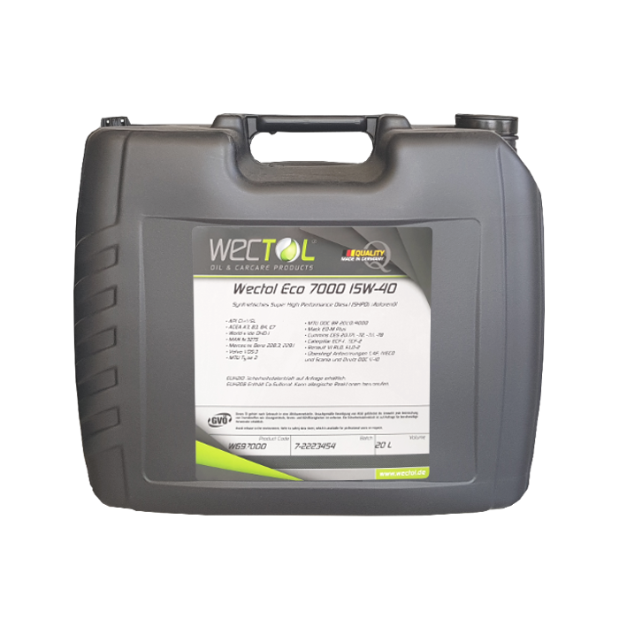 Wectol Motoröl 15W40 Eco 7000 15W-40 / 20 Liter