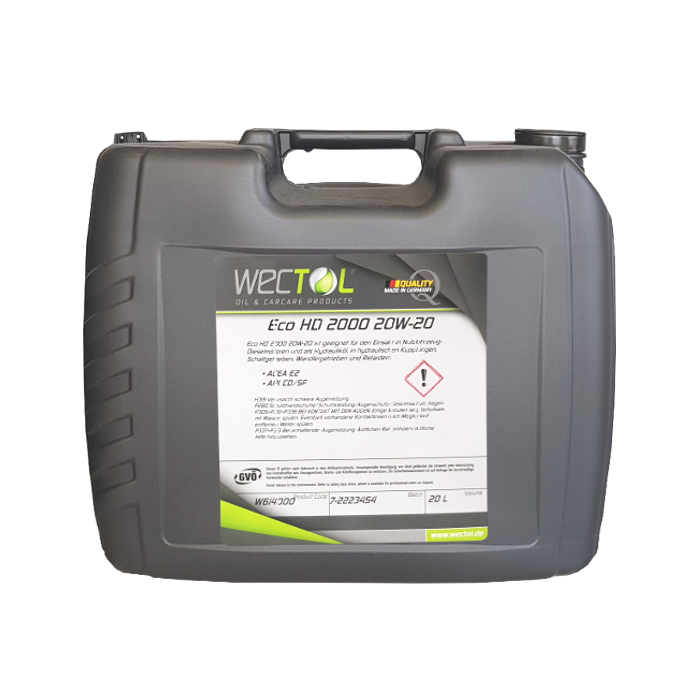 Wectol Motoröl 20W20 Eco HD 2000 20W-20 / 20 Liter