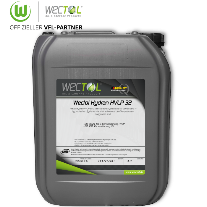 Wectol Hydrauliköl Hydran HVLP 32 / 20 Liter