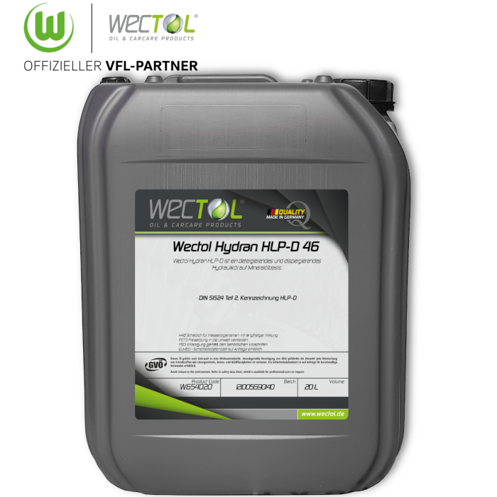 WECTOL Hydrauliköl Hydran HLPD 46 / 20 Liter