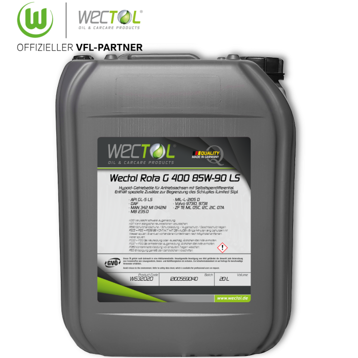 WECTOL Getriebeöl Rota G 400 LS 85W-90 / 20 Liter
