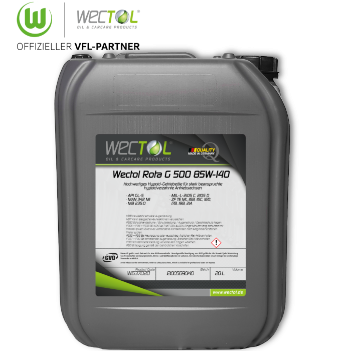 WECTOL Getriebeöl Rota G 500 85W-140 / 20 Liter