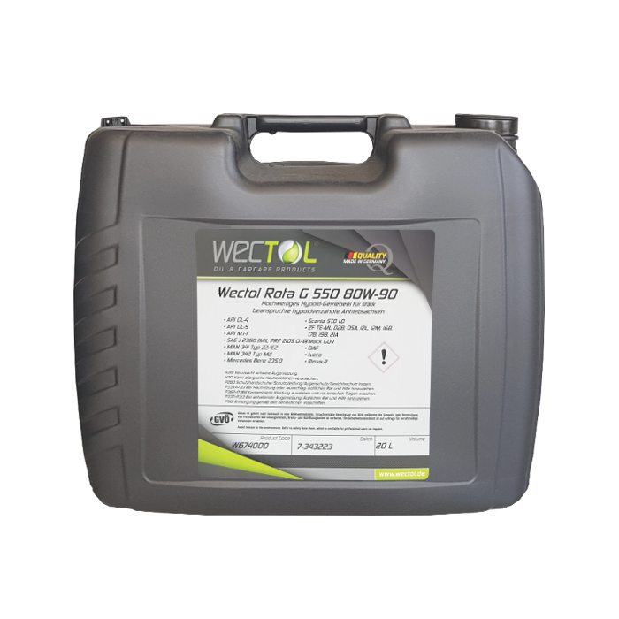 WECTOL Getriebeöl Rota G 550 80W-90 / 20 Liter