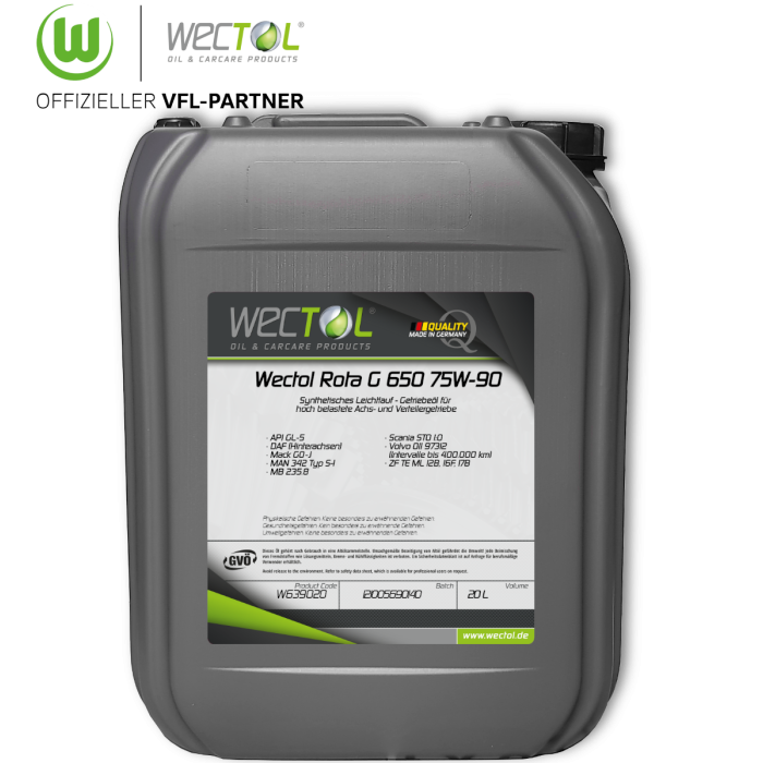 WECTOL Getriebeöl Rota G 650 75W-90 / 20 Liter