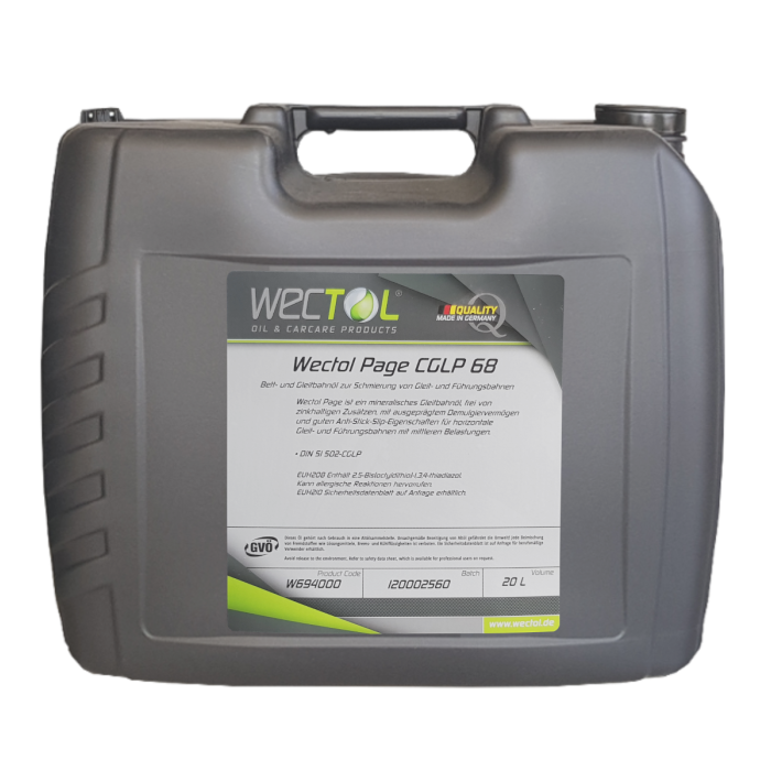 Wectol Gleitbahnöl (Bettbahnöl) Page CGLP 68 / 20 Liter