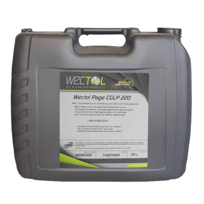 Wectol Gleitbahnöl (Bettbahnöl) Page CGLP 220 / 20 Liter