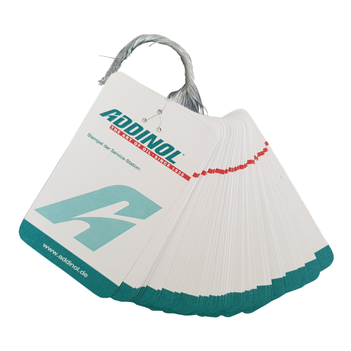 Addinol Ölzettel / Ölwechselanhänger (50x)