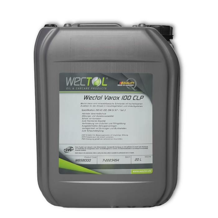 Wectol Getriebeöl Varox CLP 100 / 20 Liter