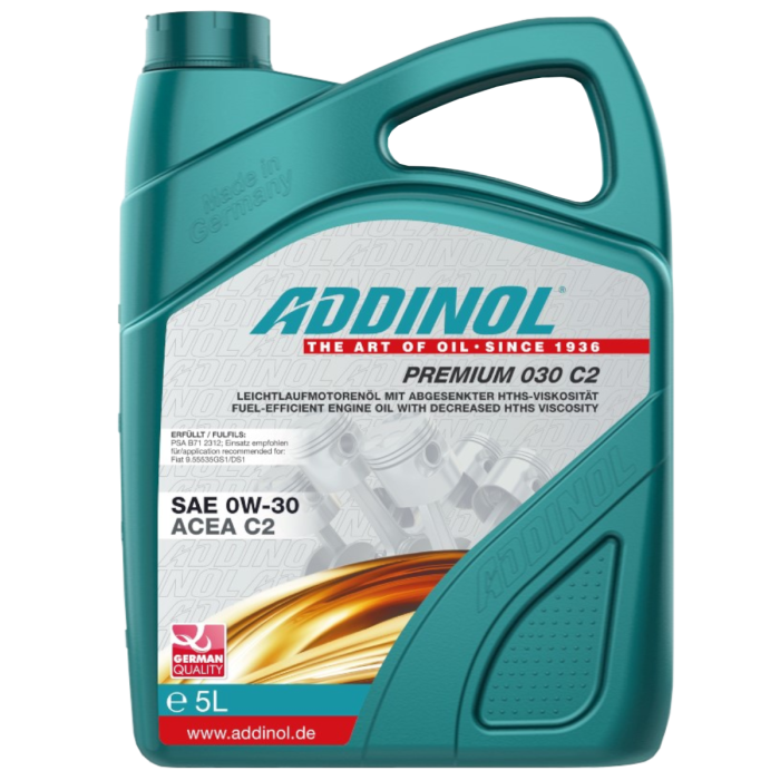 Addinol Motoröl 0w30 Premium 030 C2 / 5 Liter