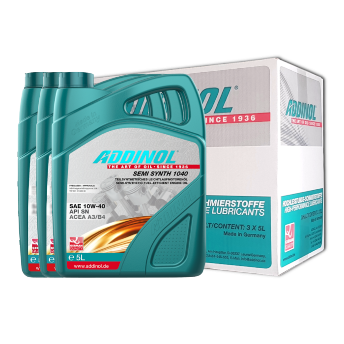 Addinol Motoröl 10w40 Semi Synth 1040 / 3 x 5 Liter