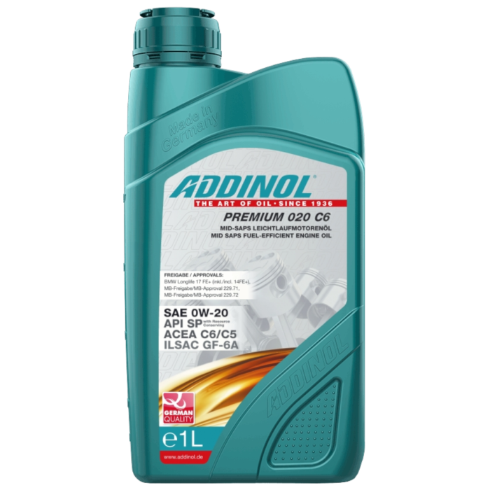 Addinol Motoröl 0w20 Premium 020 C6 / 1 Liter