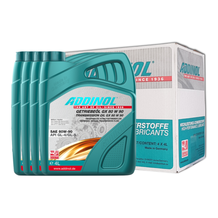 Addinol Getriebeöl GX 80 W 90 / 4 x 4 Liter