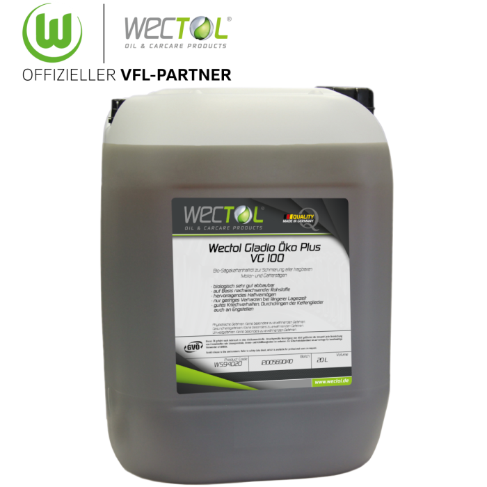 Wectol Gladio Öko Plus Kettenöl VG 100 / 20 Liter