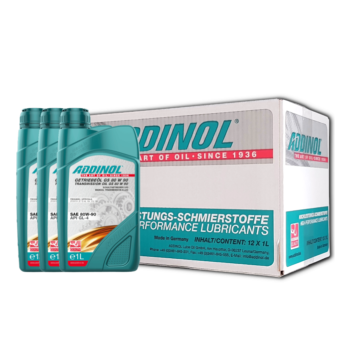 Addinol Getriebeöl GS 80 W 90 / 12 x 1 Liter
