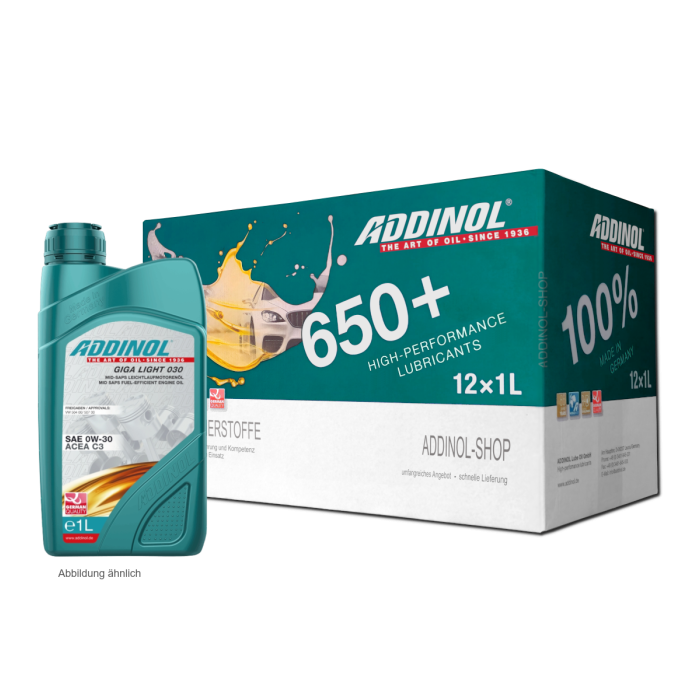 Addinol Motoröl 0w30 Giga Light 030 / 12 x 1 Liter