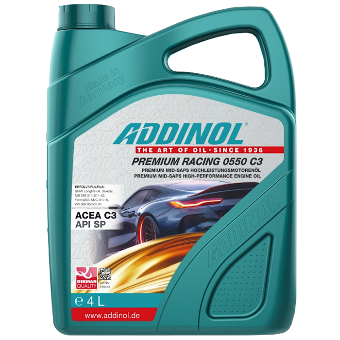 Addinol Motoröl 5w50 Premium Racing 0550 C3 / 4 Liter