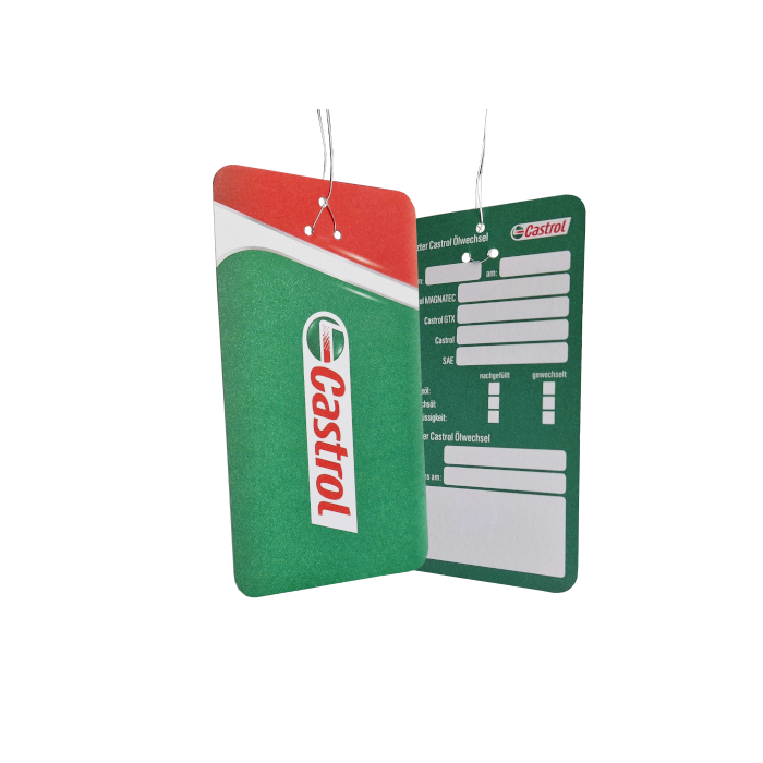 Castrol Ölzettel / Ölwechselanhänger