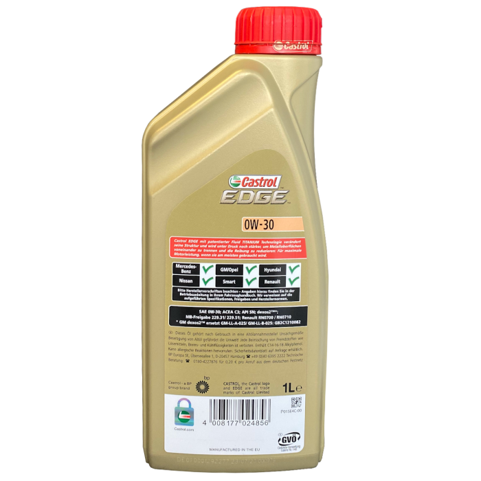 Castrol Motoröl 0W30 Edge Titanium FST Dexos 2 C3 0W-30