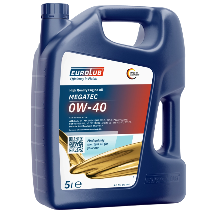 Eurolub Motoröl 0W40 Megatec 0W-40 / 5 Liter