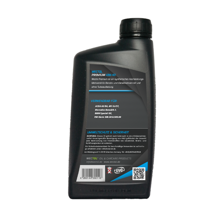 Wectol Motoröl 10W-40 Premium 10W-40 / 1 Liter