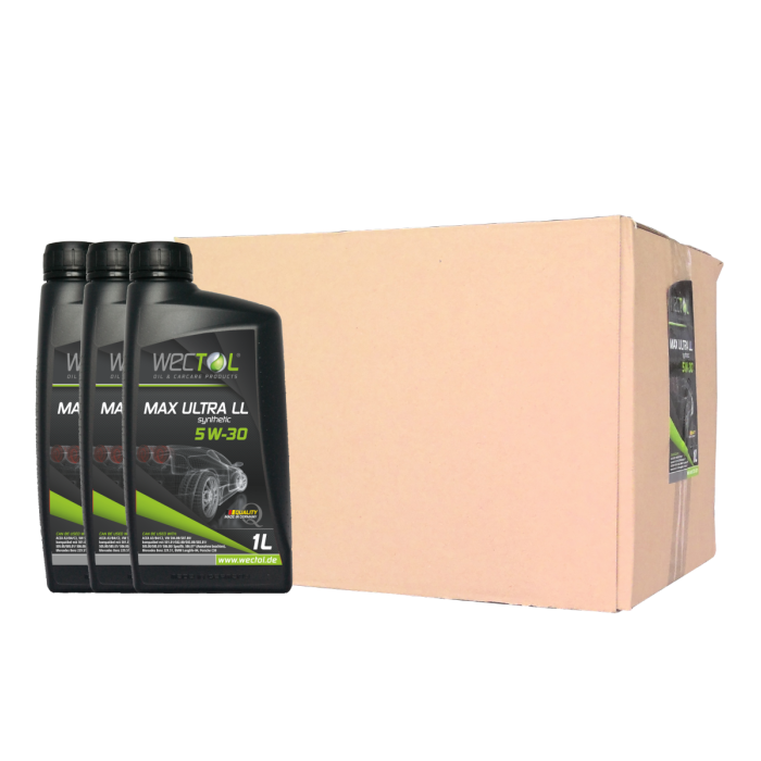 Wectol Motoröl 5W30 Max Ultra LL 5W-30 C3 / 12 x 1 Liter