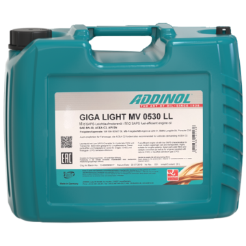 Addinol Motoröl 5w30 Giga Light MV 0530 LL / 20 Liter